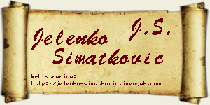 Jelenko Simatković vizit kartica